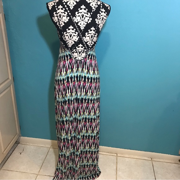 Tart Tie Dye Multi-Color Casual Colorful EUC Strappy Back Dress Size Small S Fun - Picture 10 of 13